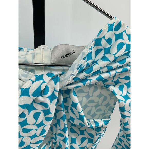 Coperni 'Twisted' Blue Polyamide Cut Out Mini Dress Size XS - Picture 6 of 6